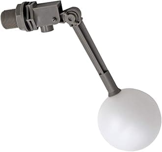 Water Float Valve with Adjustable Arm, Grey Float Ball Valve 3/4 Float Valve for Water Tank Livestock Waterer