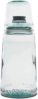 Grehom Recycled Glass Carafe & Tumbler Set- Agua; 1.1 Litre Carafe & 250 ml Tumbler