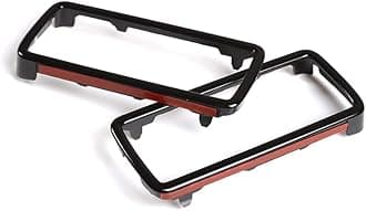 Aluminum Alloy Rear Bumper Heavy Duty Trailer Hitch Tow Hook Fit for Land Rover Defender 2020 2021 2022 2023 (Hook Hole Decoration Cover Frame/ABS Black 2PCS)