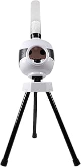 Automatic Badminton Machine, Portable Badminton Pitching Machine Shuttlecock Launcher Two Power Modes with 4-6s/Ball Serving Frequency for Beginner Children Indoor and Outdoor Practice