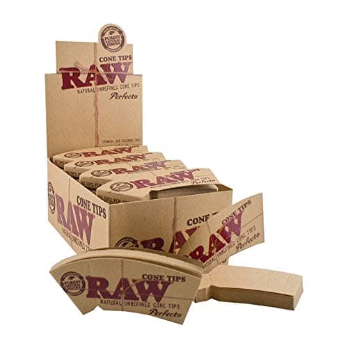Raw Cone Tips Perfecto cone tips cone raw tips raw tips cone raw pre rolled cone tips filter tips silm unbleached (10)