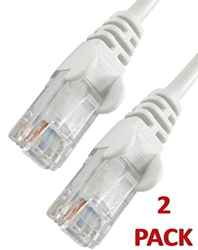 10m WHITE Network Cable - CAT5e - RJ45 - Ethernet - Patch - LAN - Router - Modem - 10/100 2 PACK