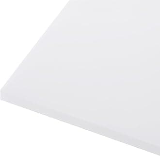 152 x 152 x 6mm HDPE Plastic Sheet, High Density Polyethylene Sheet Cutting Board White Solid Block, [for Marine, DIY, Home Floor]