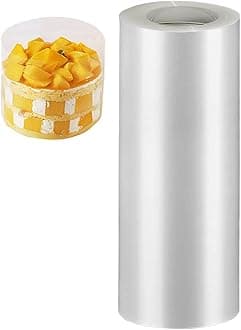 YQL Cake Collar 8 Inch,Acetate Cake Collar Roll DIY Acetate Sheet Baking Transparent Mousse Cake Sheets Surrounding Edge Clear Cake Strips for Baking Decorate Shaker Cards Making(8x394 Inch)
