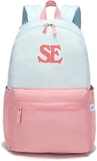 18 L Light Weight, Fascinating Daytrip, Daily use Backpack - 8334 (Pink Blue)
