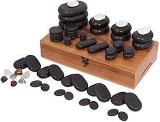 PHYSIQUE Hot Stone Massage Kit, 60 Pieces Hot Stones Massage Set, Hot Stone N...