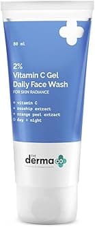 2% Vitamin C Gel Daily Face Wash with Vitamin C, Rosehip & Orange Peel Extract for Glowing Skin I Brightens & Evens Skin Tone I Anti-Oxidant Rich Formula I For All Skin Type - 80ml