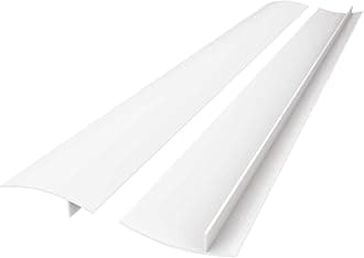 Stove Gap Covers Kitchen Counter Gap Covers 25 Inch, 2 Pack Heat Resistant Oven Gap Filler Seals Gaps Between Stovetop and Counter, Easy to Clean, White