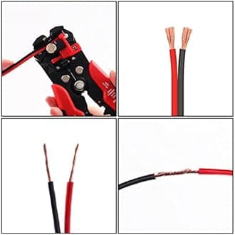 VIABRICO 14AWG 100FT Electrical Wire Cable 2 Conductors Red Black Cable Hookup LED Lighting Strips Flexible Wire Extension Cord 14 Gauge Copper Clad Aluminum Copper Wire 12V/24V DC Cable