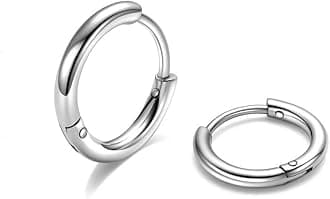 316L Surgical Steel Hoop Earrings, 6mm-20mm Huggie Earrings Women Men Hypoallergenic, Small Sleeper Mens Hoop Earring Cartilage Earring for Women 20G 18G