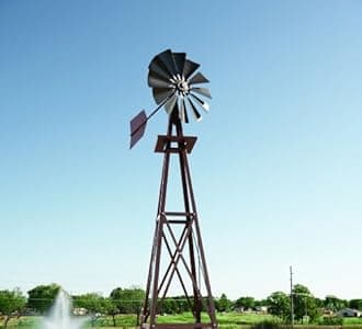 Outdoor Water Solutions 9-Foot Bronze Powder Coated Backyard Windmill