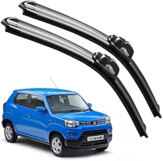 CARNYX Frameless Windshield Wiper Blades, Front Car Wipers Set of 2, Noise-Free, Durable Performance Compatible with (S-Presso (2019-Till Date) (D-18,P-16))