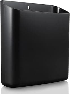 Picowe Magnetic Laundry Storage, Large Lint Holder Bin for Laundry Room, Space-Saving Trash Container Hanging on Dryer, Washer or Wall Mount Trash Bin (Black)