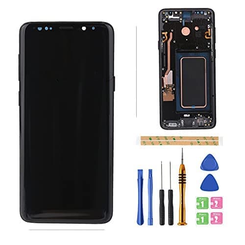 AMOLED LCD Digitizer Screen Touch Assembly Replacement LCD Display for Samsung Galaxy S9 Plus G965 G965U G965W G9650 SM-G965F SM-G9650/DS SM-G965F/DS 6.22" w/Pre-Installed Adhesive by BITANR(Black)