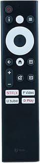 7SEVEN® Compatible with Thomson Google Tv Remote Phoenix Series Original Model 43OPMAXGT9010 50OPMAXGT9020 55OPMAXGT9030 65OPMAX9033 43OPMAX9099 50OPMAX9077 55OPMAX9055 Suitable 43 50 55 65 75 Inch
