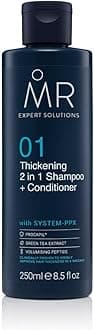 MR 2 in 1 Thickening Shampoo & Conditioner (250ml) - Hair Thickening System for Men with Strengthening PPX - Vegan & Cruelty Free for Hair Growth