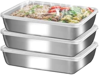 stainless steelFood Storage Containers setsstorage box with lidfreezer FrozenKitchen tray with lidOven plateSide dish plate Freezer & Dishwasher Safe