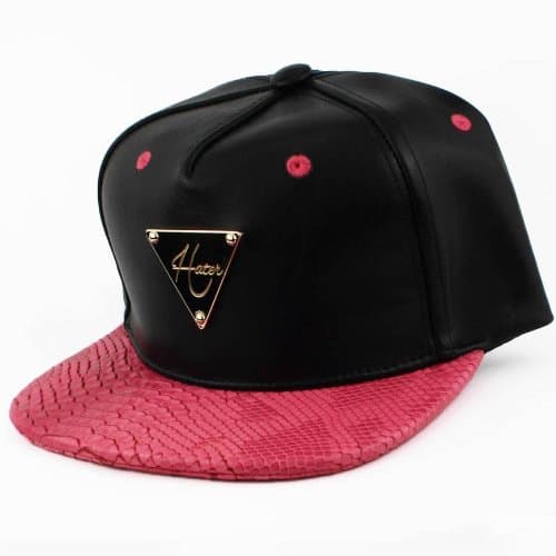 Hater Leather Snakeskin Snapback Hat