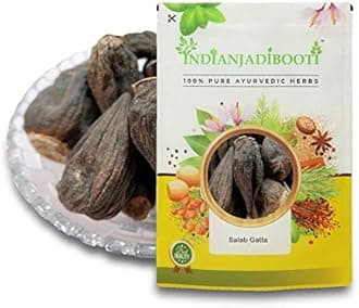 IndianJadiBooti Salab Gatta (900g Pack Of 2) | Premium Orchid Root (Orchis Mascula) | Salam Gatta | Original Ayurvedic Rasayana for Strength, Vigor & Physical Vitality | Whole Dried Tubers | Stone Hard Quality