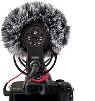 SUNMON Furry Windscreen Muff, Mic Pop Filter/Foam Wind Cover fits Rode Videomic Pro+ Windmuff VMP+ DeadCat Microphone