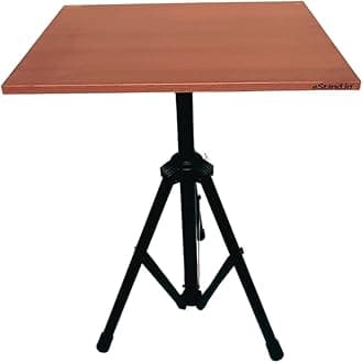 Height Adjustable Tripod Multipurpose Table (Tripod Height Adjustable Table, Black, 85-134 Cms)