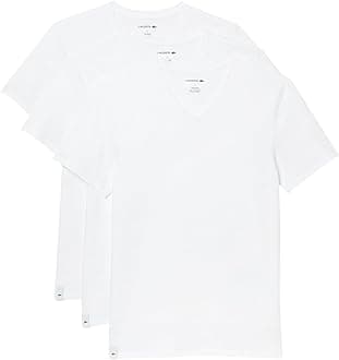 Lacoste Men's Slim Fit V-neck Undershirt 3-pack