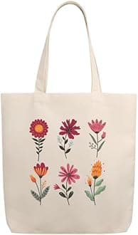 Canvas Printed Black/White Vertical Tote Bag Main Zipper & Open Inner Pocket 300 GSM Cloth Size 16 Height 14 Width 4 Base Inches Multi-Purpose Bag Eco Friendly