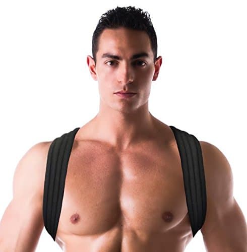 Back Posture Corrector Adjustable Clavicle Brace - Comfortable Correct Shoulder Posture Support Strap for Men or Women - Prevents Slouching - Large ( White)