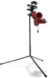 Heater Sports Slider Lite-Ball Cricket Bowling Machine with Automatic Ball Feeder. Note: The Slider Only Pitches Lite-Cricket Balls. Lite Cricket Balls Weight 1/2 The Weight of A Real Cricket Ball.