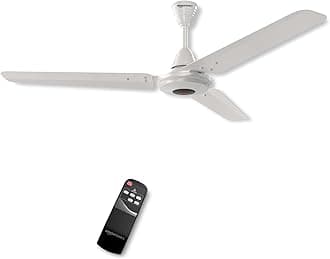 amazon basics BLDC Fan Eco with IR Sensor | 35W Energy-Efficient Ceiling Fan | Ultra-Quiet & Remote Controlled | 1200mm | BEE 5-Star Rated. | White