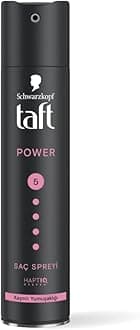 - Schwarzkopf TAFT Power Hold 5 Hair Spray for Heat Protection, Cashmere like Softness for Dry, Damaged Hair | No Stickiness | Easy To Brush Out | For Salon Like Finish - 250Ml.