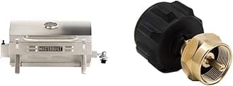 Masterbuilt Portable Propane Grill MB20030819 + GasOne Propane Tank Refill Adapter