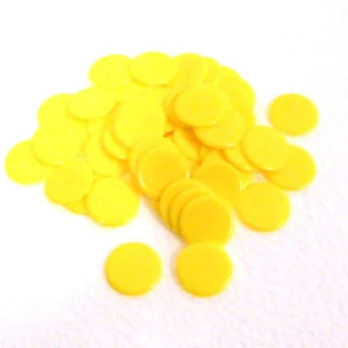 Plastic Counters 15mm - Yellow (100)
