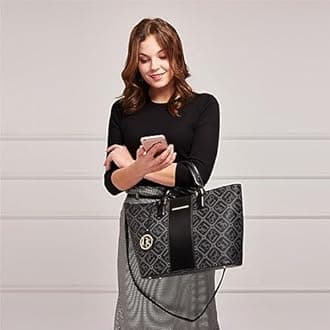 Dasein Two Tone Purses and Handbags for Women Tote Bags with Matching Wallet and Shoulder Strap