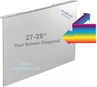 27-28 inch VizoBlueX Anti-Blue Light Filter for Computer Monitor. Blue Light Monitor Screen Protector Panel (63 X 37 cm). Blocks Blue Light 380 to 495 nm. Fits LCD, TV and PC, Mac Monitors