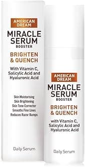 American Dream's Advanced Miracle Serum 50ml with Hyaluronic Acid - Brightening, Blemish Control, and Anti-Aging Formula for Men and Women