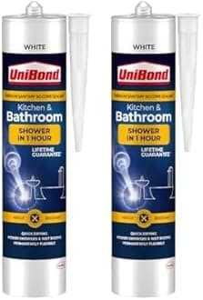 UniBond 2078485 Speed Seal Sealant, 1x291g Cartridge, White (Pack of 2)