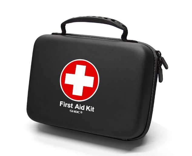 SHBC Waterproof First Aid Kit (228pcs) with All Basic or Advanced Supplies You Need. Suitable for Emergencies at Home or Outside, Travel, Home, Camping, Black