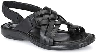 Men's Original Leather Roman Sandals | Stylish | | Extra Cushioned | Durable | Light-Weight | Semi-Formal | Casual