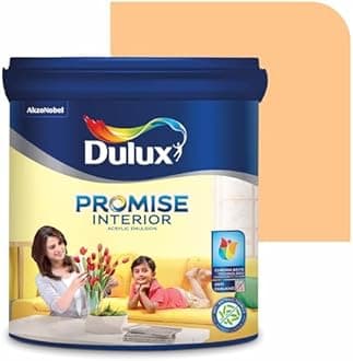 Dulux Promise Interior Emulsion Paint (4L, Apricot Nectar) | Wall paint with Chroma Brite Technology for brighter longer-lasting colors | Rich Finish | Anti-chalk | Water-based | 3-year warranty