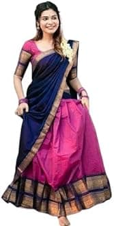 Pista Green Popti South Indian Style Unstich Traditional Lehenga Choli for Women