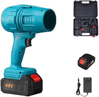 Pro Blower, Cordless Leaf Blower, Turbo Blowers 2.0, Super Power Air Duster for Yard/Patio/Car Cleaning (Blue+1 batterie)