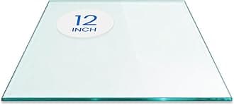 Dulles Glass 12 inch Square Glass Table Top - Tempered - 1/4" Thick Glass Surface, Safe Flat Polished, Eased Corners, Multipurpose for Dining Table, Patio, Coffee and End Table