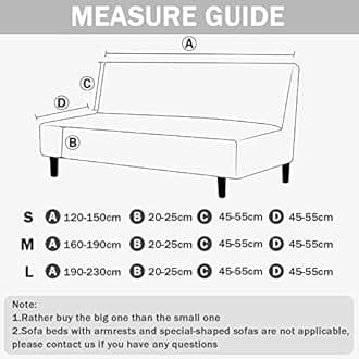 Mateju Armless Sofa Bed Cover, Butterfly Pattern Folding Sofa Bed without Armrests, Non Slip Stretch Futon Slipcover Protector for 2-3 Seater, Washable Couch Bed Slipcovers (grey,160-190cm)