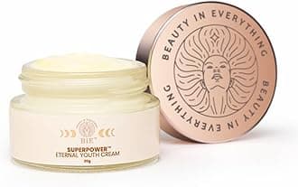 BiE Superpower - Eternal Youth Cream | Anti-Aging Cream with Squalane, Almond Oil & Ginseng Stem Cells | Reduces Wrinkles & Fine Lines | Unisex | For All Skin Types | 20gm