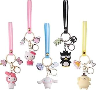 yiwoo ute Wrist Anime Keychain,Kawaii Car Keychain Accessories,Key Purse Handbag Charms for Women