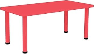 Little Fingers Intra Kids Strong n Sturdy Rectangle Table for Play School (Color Vary)