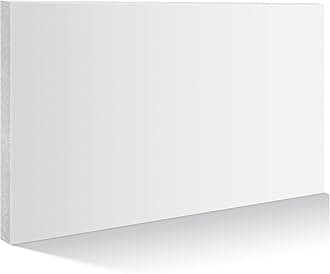 Hdpe Plastic Sheets 3/4 Thick Hard Hdpe Polyethylene Sheet, High Density Polyethylene Board for Crafts Flat Panel DIY Materials for Home Decor Handcrafts (White,12 x 8 Inch)