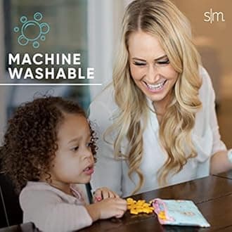 Simple Modern Disney Reusable Snack Bags for Kids | Food Safe, BPA Free, Phthalate Free, Polyester Refillable Sandwich Bag | Ellie Collection | 3 pack | Frozen Elsa's Snowflake