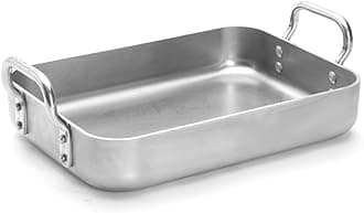 DE BUYER Aluminium Roasting Pan, 40.79 x 25.81 x 11.81 cm, Silver